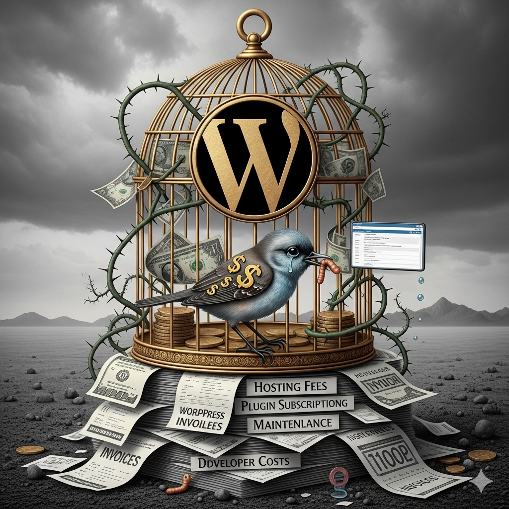 WordPress Cost Trap - Businesses caught in escalating hosting and maintenance expenses